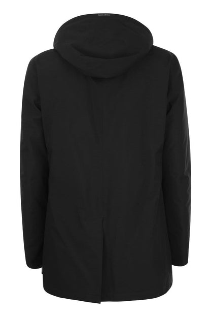 Long down jacket with hood - VOGUERINI