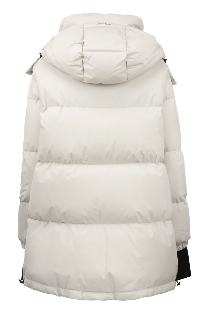 Medium down jacket with hood - VOGUERINI