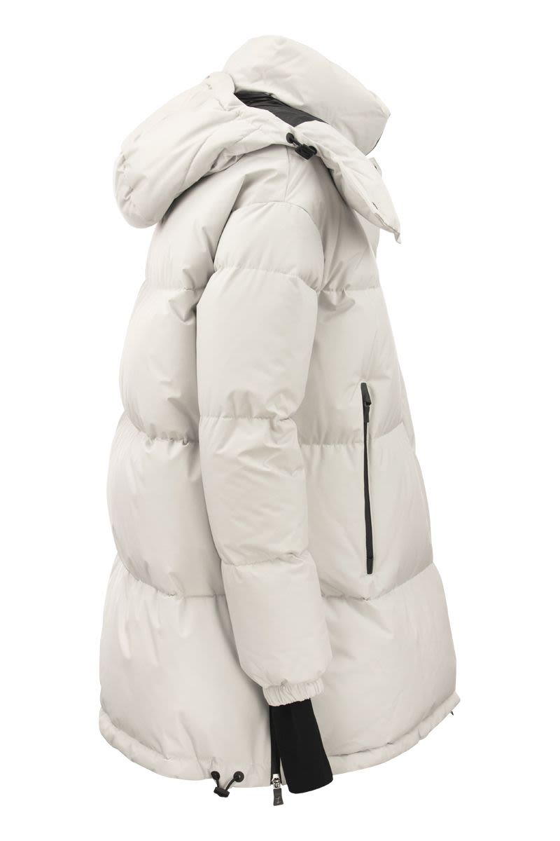 Medium down jacket with hood - VOGUERINI