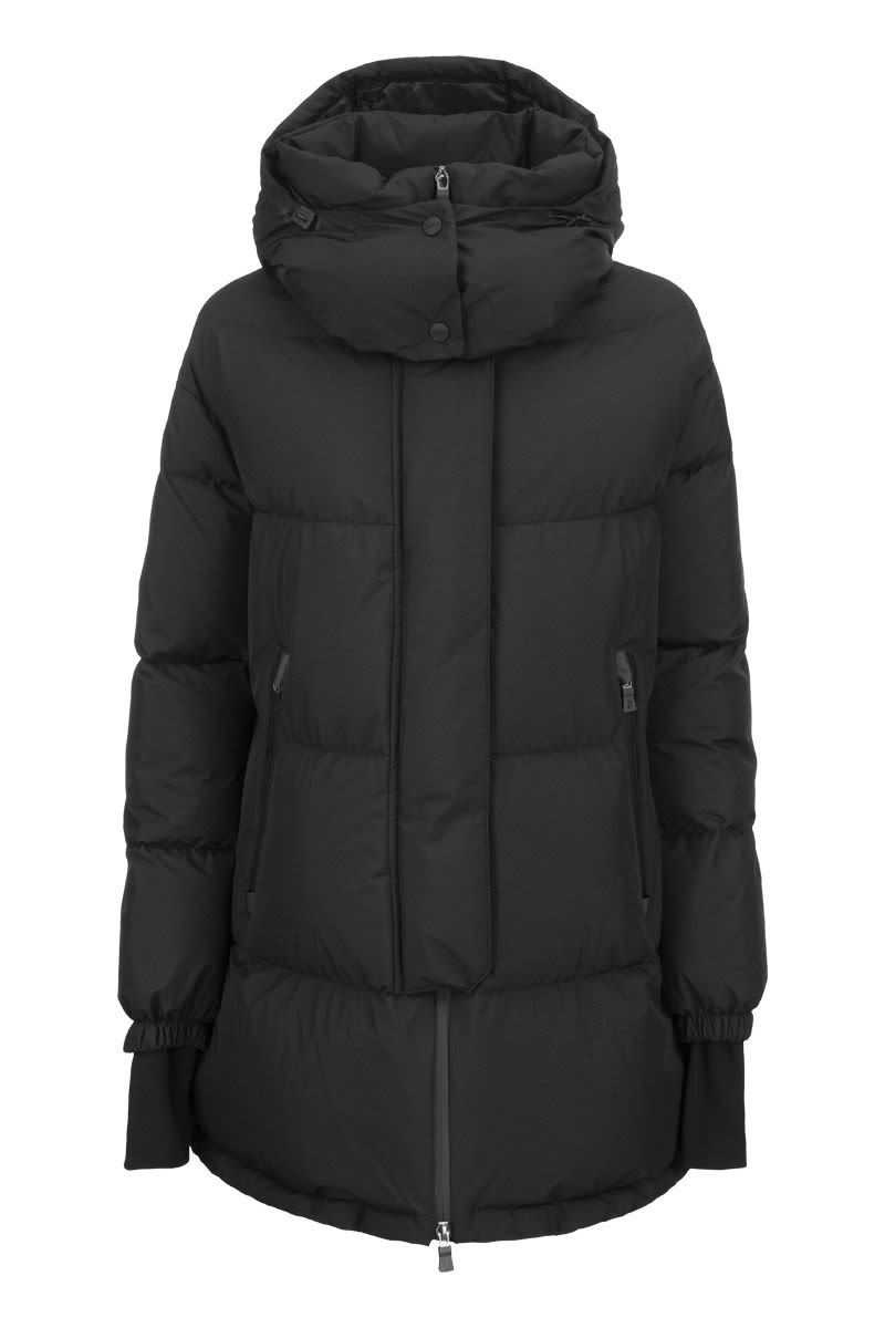 Medium down jacket with hood - VOGUERINI