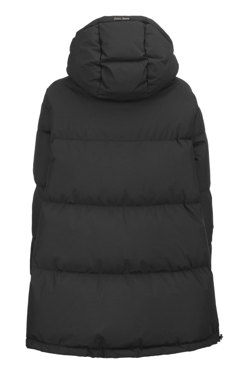 Medium down jacket with hood - VOGUERINI