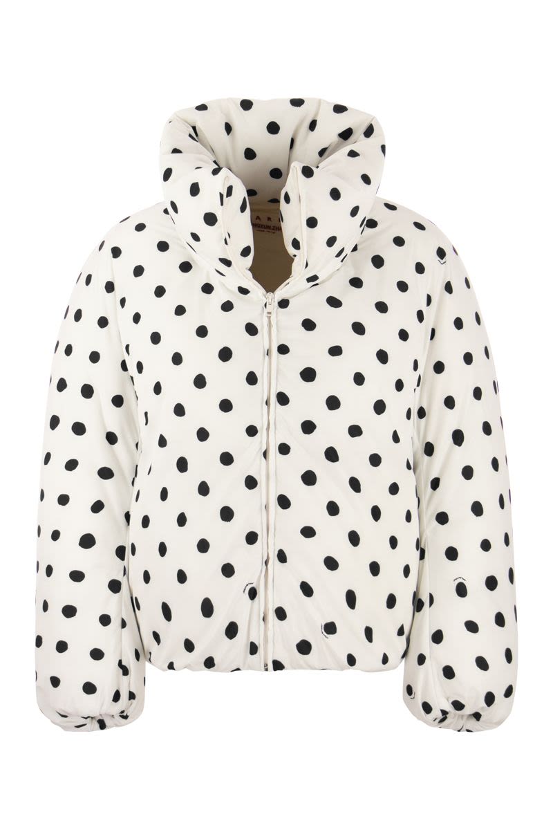 Oversize down jacket with polka dots - VOGUERINI