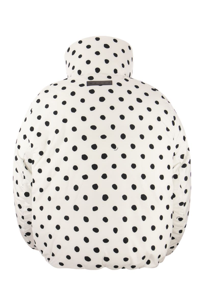 Oversize down jacket with polka dots - VOGUERINI