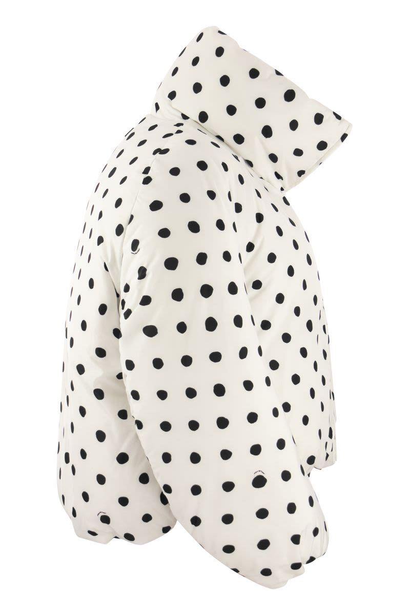 Oversize down jacket with polka dots - VOGUERINI