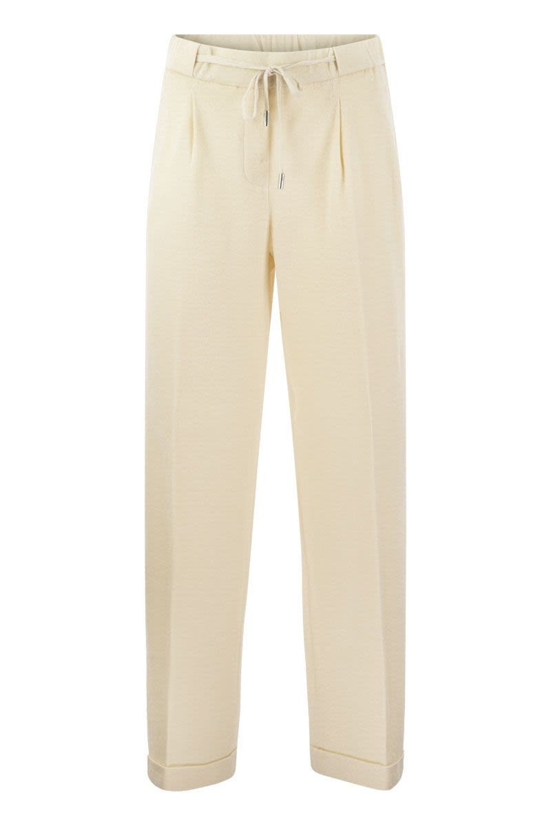 Cotton and linen trousers