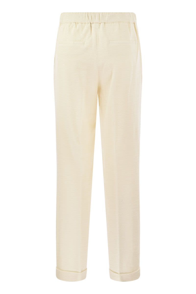 Cotton and linen trousers