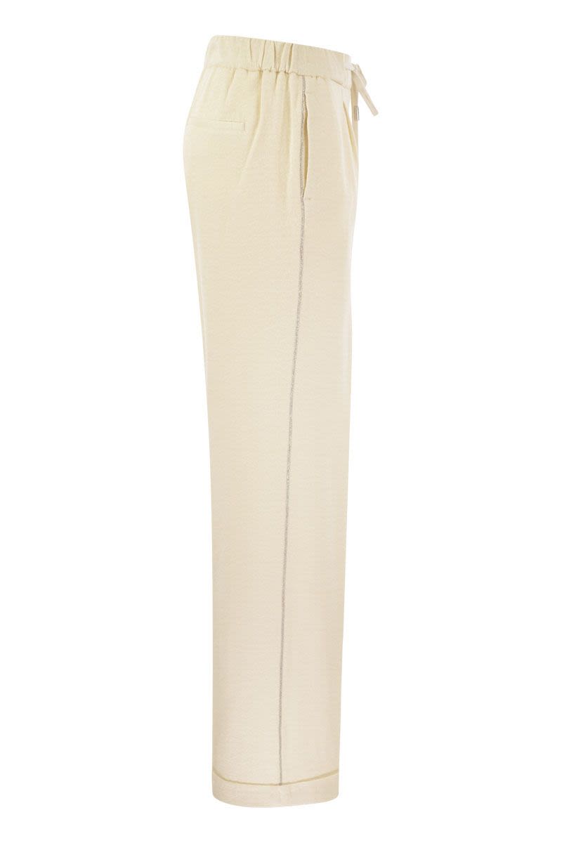 Cotton and linen trousers