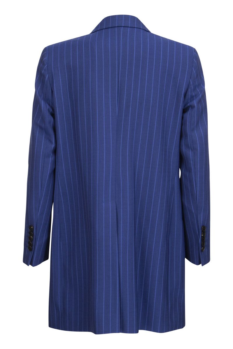 ALBA - Single-breasted Pinstripe Jacket - VOGUERINI