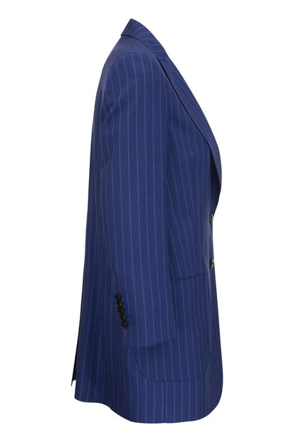 ALBA - Single-breasted Pinstripe Jacket - VOGUERINI