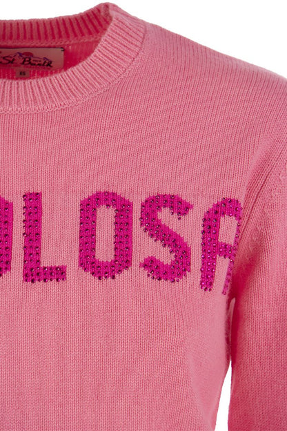 Wool and cashmere blend jumper with FAVOLOSA embroidery - VOGUERINI