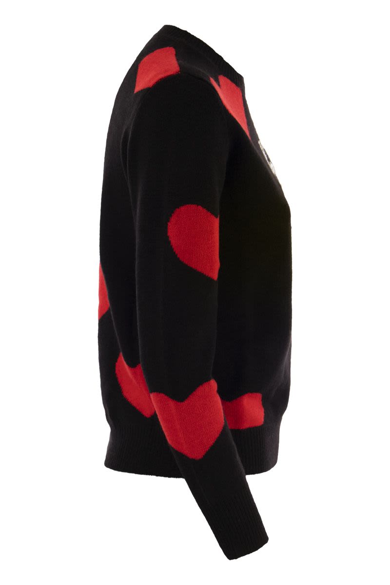 Wool-blend jumper with embroidery - VOGUERINI