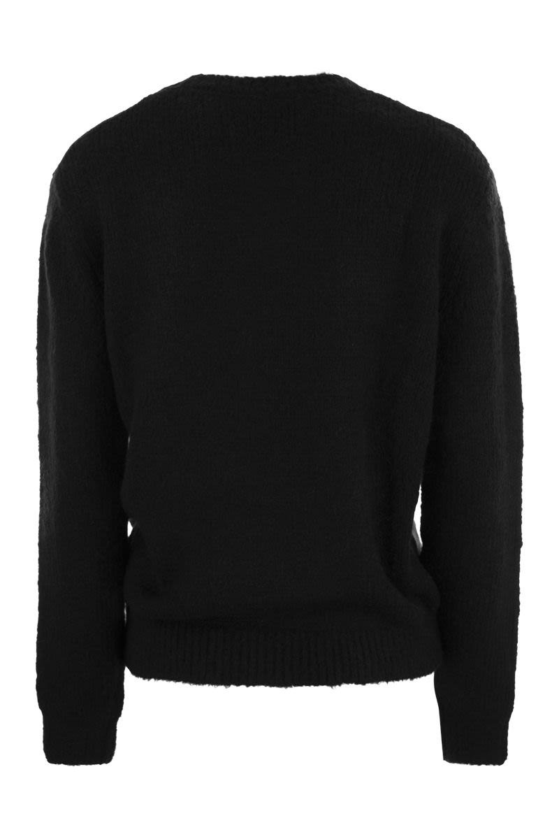 Alpaca-blend jumper with embroidery - VOGUERINI