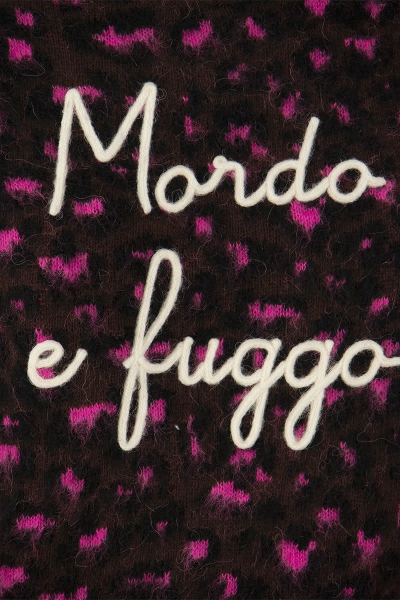 Jumper with embroidery and animal print - VOGUERINI