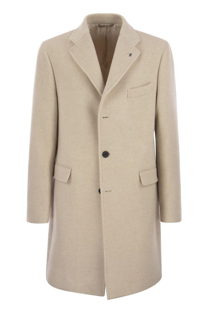 Single-breasted wool coat - VOGUERINI