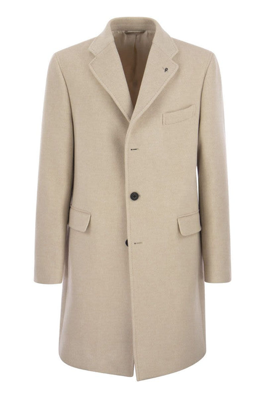 Single-breasted wool coat - VOGUERINI