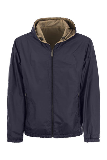 Reversible jacket with hood - VOGUERINI