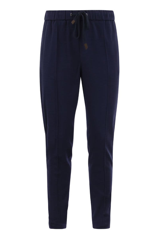 Technical cotton jogger trousers - VOGUERINI