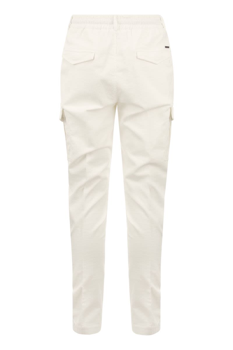 Velvet cargo jogger trousers - VOGUERINI