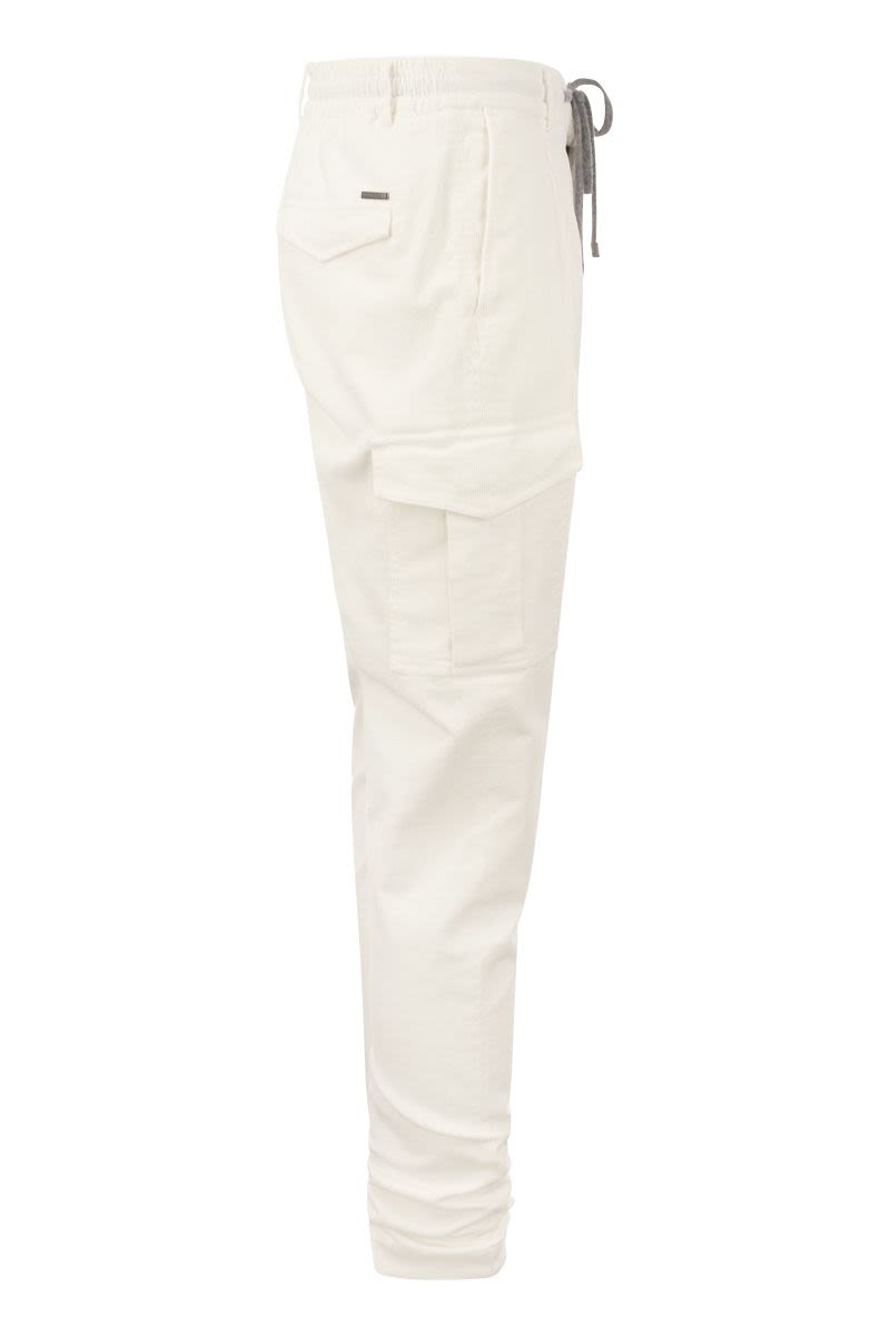 Velvet cargo jogger trousers - VOGUERINI