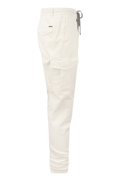 Velvet cargo jogger trousers - VOGUERINI