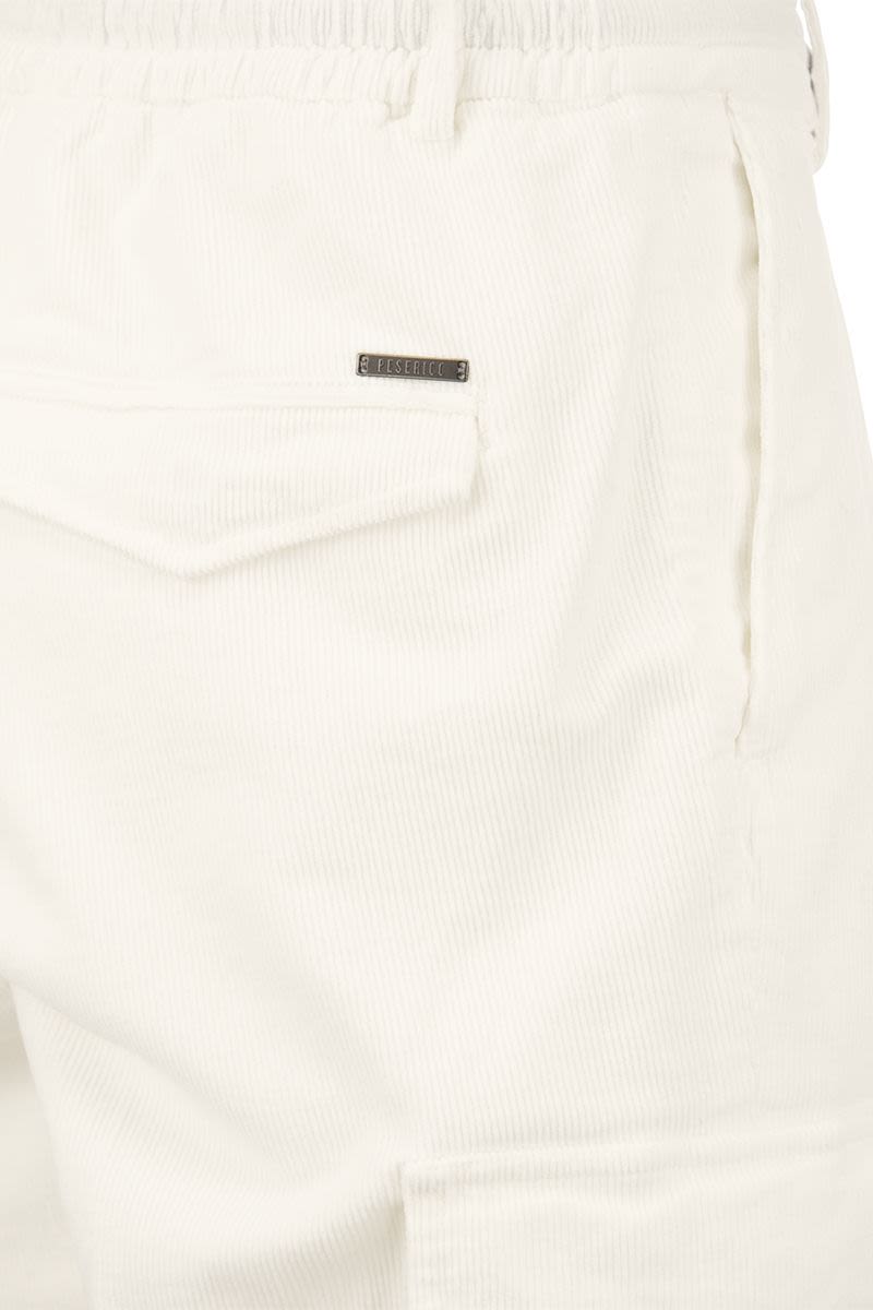 Velvet cargo jogger trousers - VOGUERINI