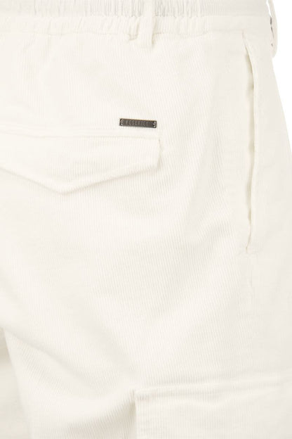 Velvet cargo jogger trousers - VOGUERINI