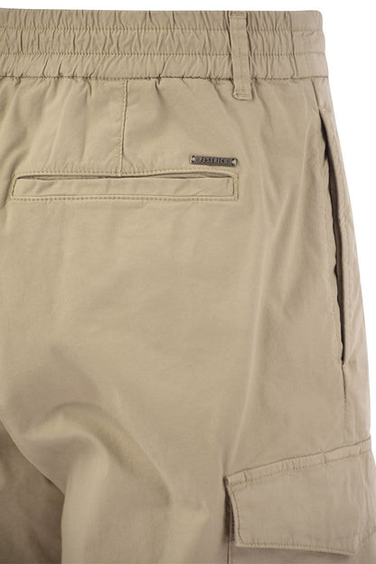 Lightweight cotton lyocell canvas jogger bermuda shorts