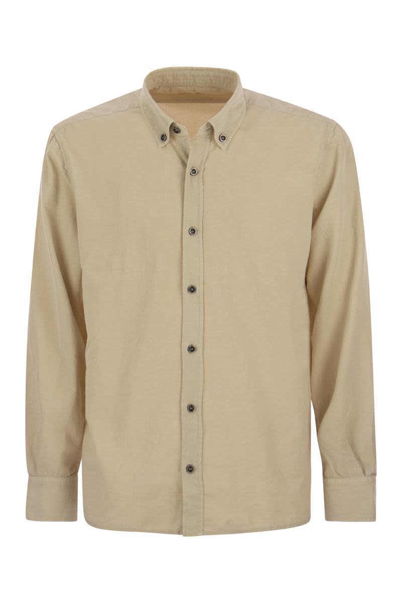 Pinstripe velvet shirt - VOGUERINI