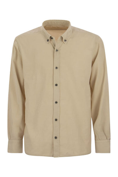 Pinstripe velvet shirt - VOGUERINI