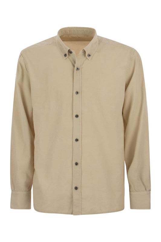 Pinstripe velvet shirt - VOGUERINI