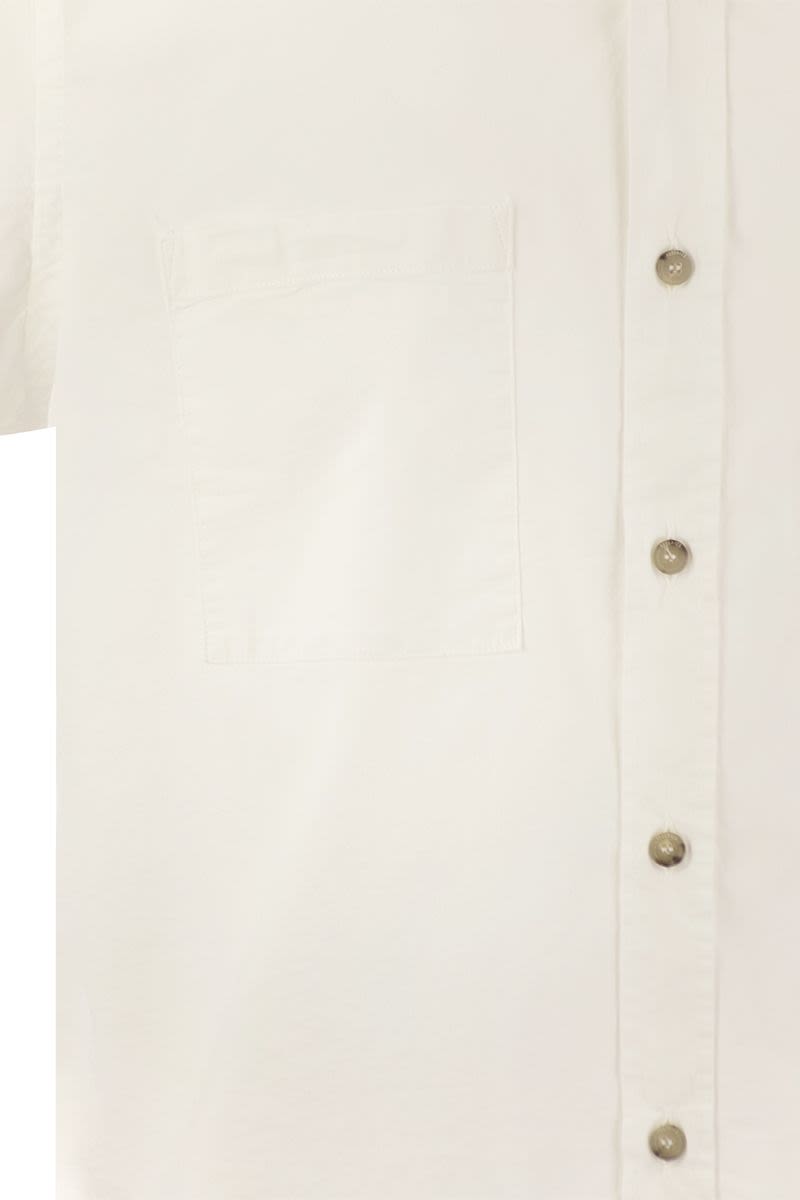 Stretch cotton poplin shirt