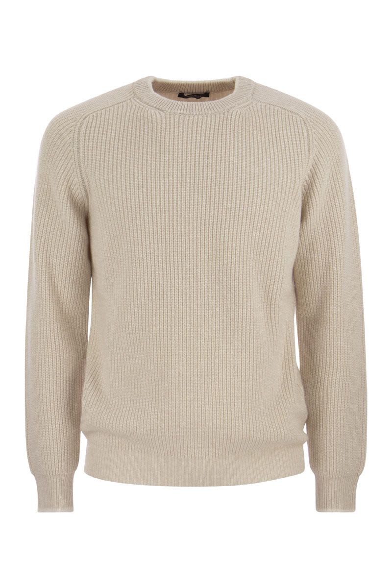 Crew-neck sweater in wool and cashmere - VOGUERINI