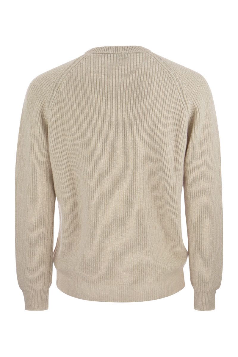 Crew-neck sweater in wool and cashmere - VOGUERINI