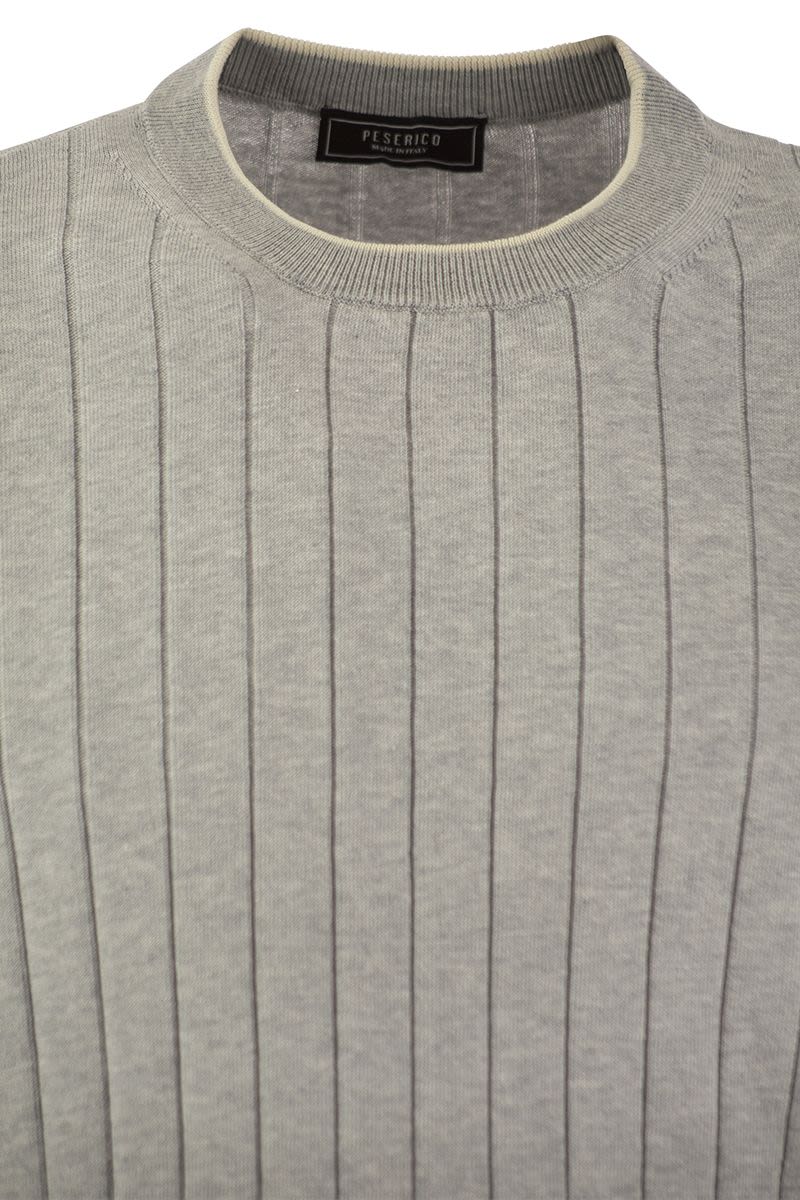 T-shirt in pure cotton crépe yarn