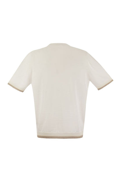 T-shirt in linen and cotton yarn