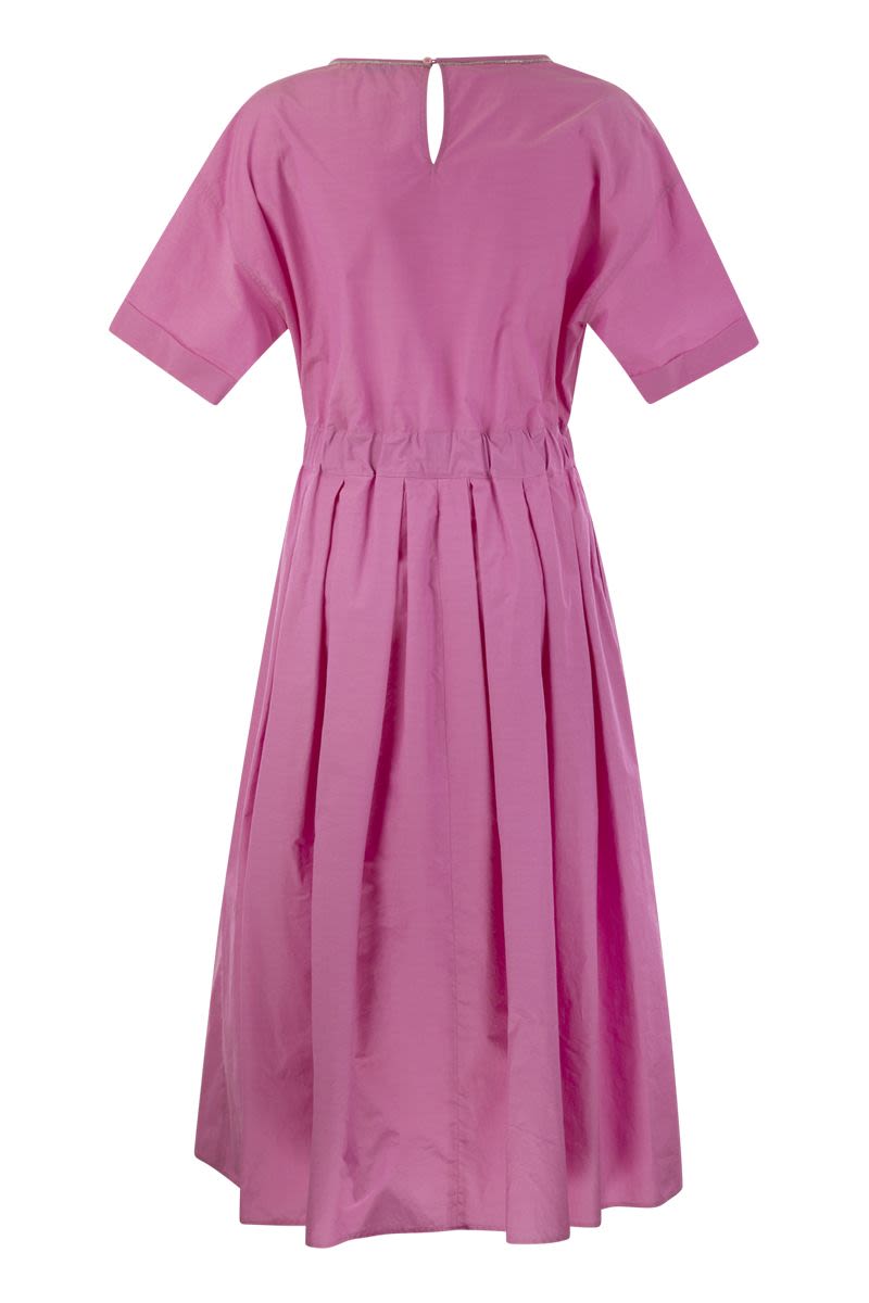 Cotton-blend dress with light stitch