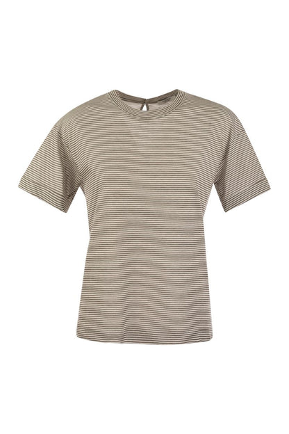 Lightweight striped jersey T-shirt and Punto Luce