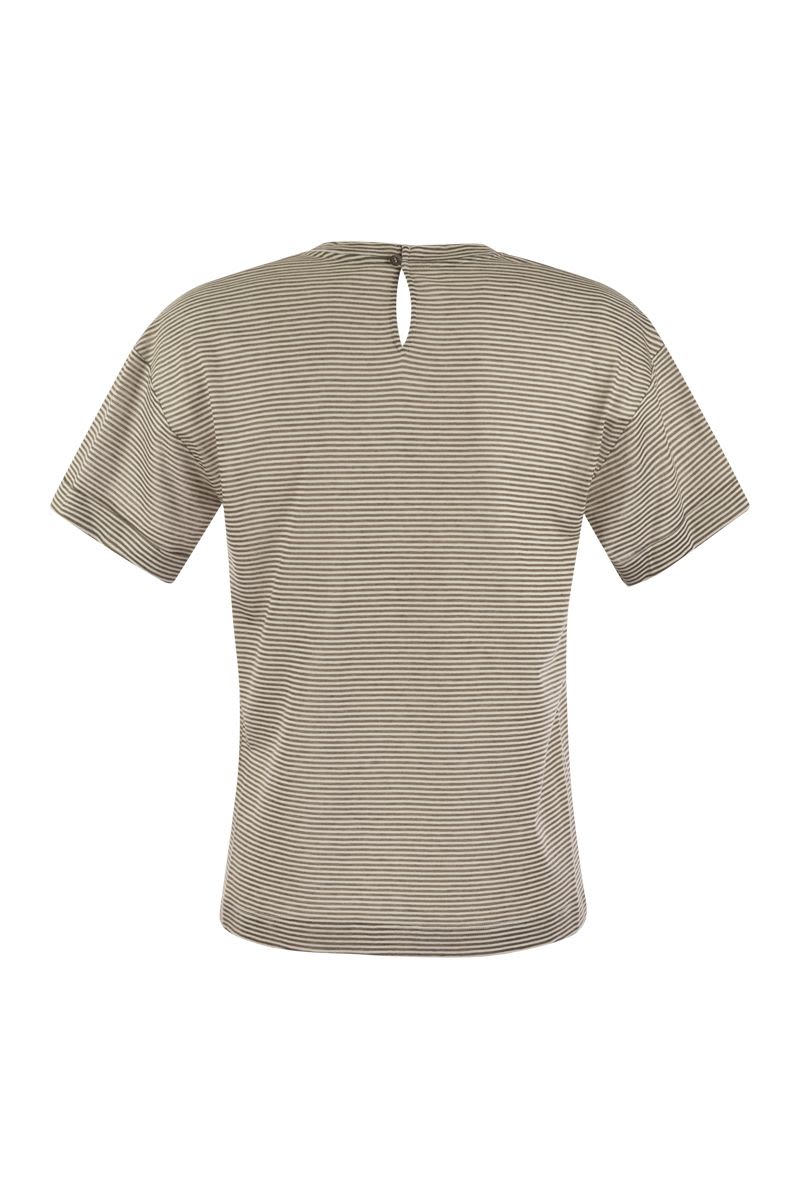 Lightweight striped jersey T-shirt and Punto Luce