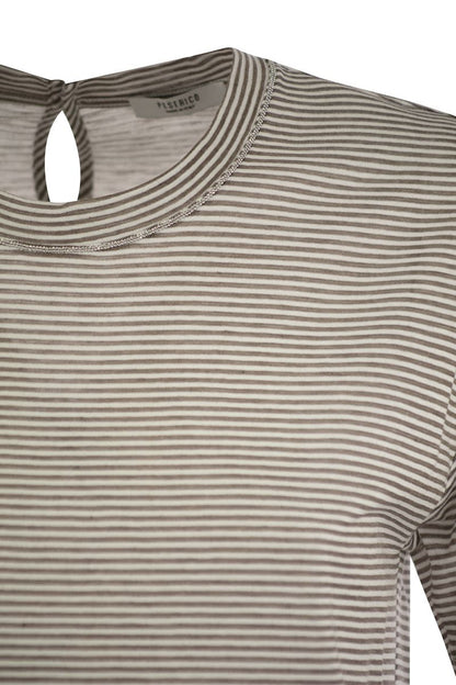 Lightweight striped jersey T-shirt and Punto Luce