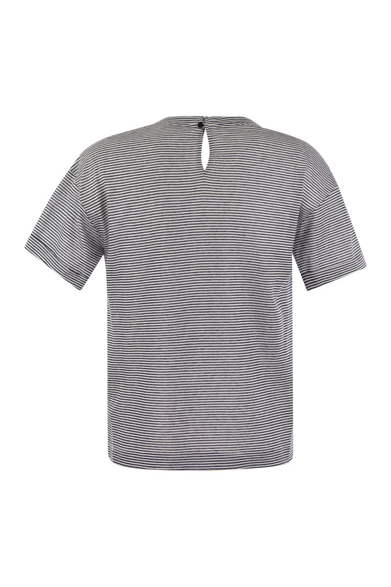 Lightweight striped jersey T-shirt and Punto Luce