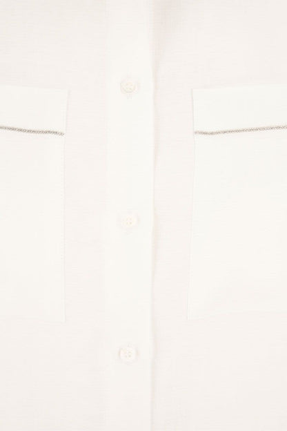 Linen Sleeveless Shirt - VOGUERINI