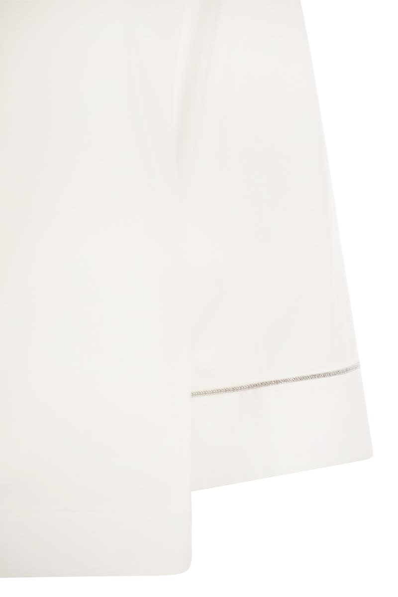 Plain cotton poplin shirt