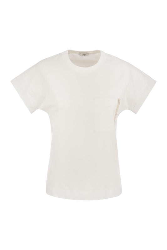 Crew-neck T-shirt with pocket - VOGUERINI