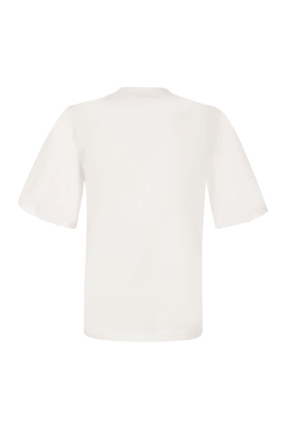 Crew-neck T-shirt with balloon sleeves - VOGUERINI