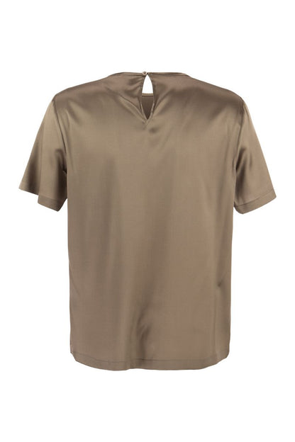 Silk satin T-shirt - VOGUERINI