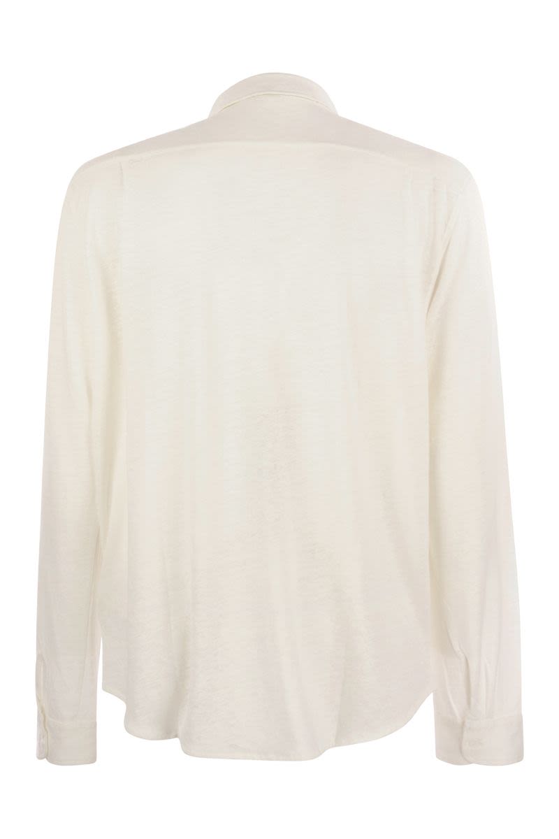 Linen long-sleeved shirt - VOGUERINI