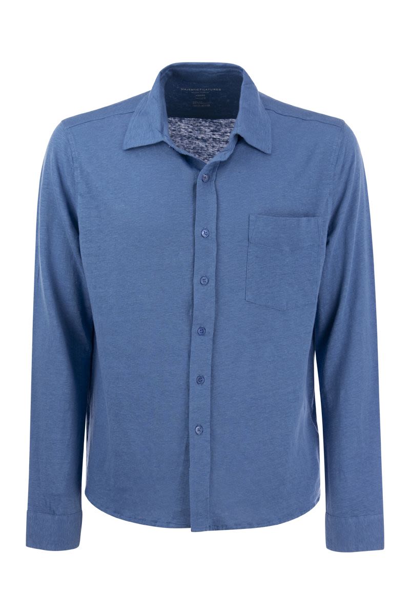 Linen long-sleeved shirt - VOGUERINI