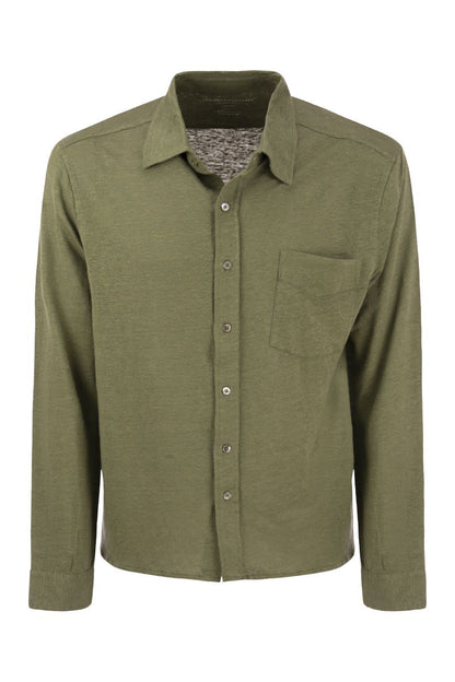 Linen long-sleeved shirt - VOGUERINI