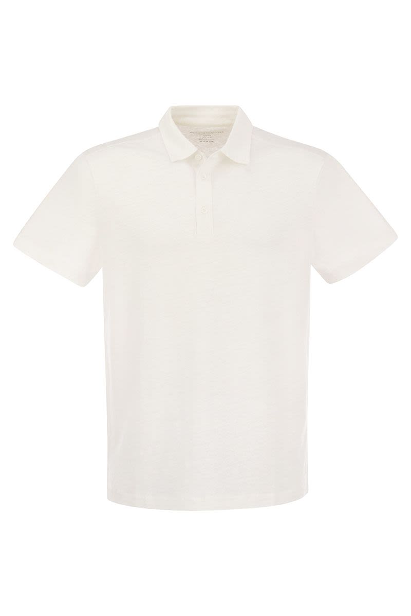 Linen polo shirt with buttons - VOGUERINI