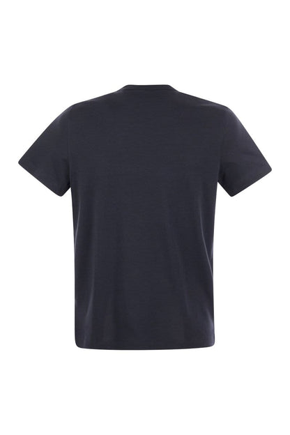 Crew-neck T-shirt in Lyocell and cotton - VOGUERINI